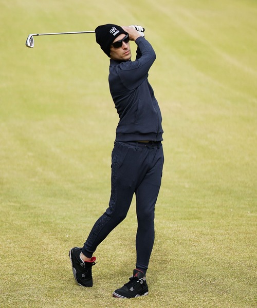 DIVINER GOLF】スムース袖刺繍スタンドジャケットセットアップ メンズ