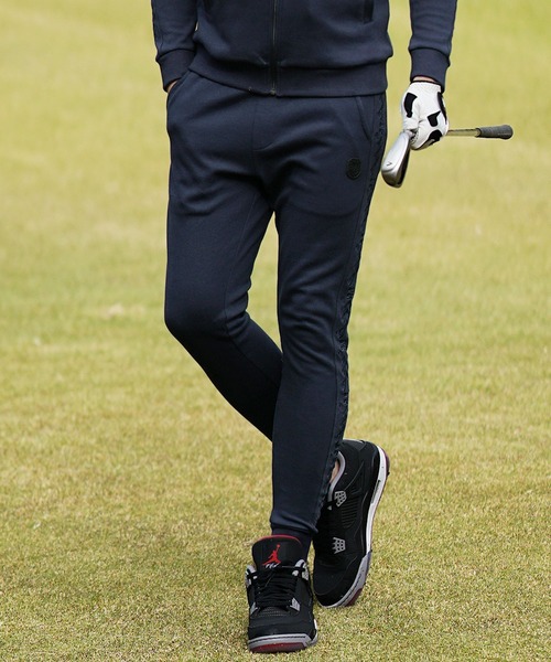 DIVINER GOLF(ディバイナー ゴルフ)の「【DIVINER GOLF】スムース袖刺繍スタンドジャケットセットアップ メンズ ゴルフウェア 上下セット ジョガーパンツ スウェット スエット 春服 冬服(セットアップ・メンズ・ネイビー/杢グレー/ブラック・XXL/XL/L/M)」の11枚目の写真