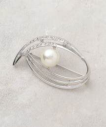 OPAQUE.CLIP | フェイクパール×ビジュー ニュアンスラインブローチ(ブローチ/コサージュ)