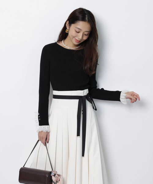 JUSGLITTY(ジャスグリッティー)の「プリーツミディスカート(スカート・レディース・オフホワイト/イエロー系その他・0/1/2)」の7枚目の写真