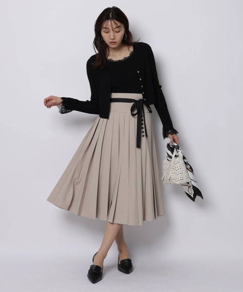 JUSGLITTY(ジャスグリッティー)の「プリーツミディスカート(スカート・レディース・オフホワイト/イエロー系その他・0/1/2)」の13枚目の写真