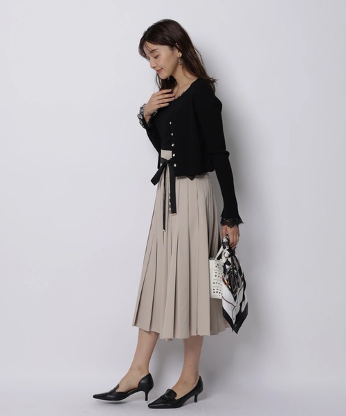 JUSGLITTY(ジャスグリッティー)の「プリーツミディスカート(スカート・レディース・オフホワイト/イエロー系その他・0/1/2)」の14枚目の写真