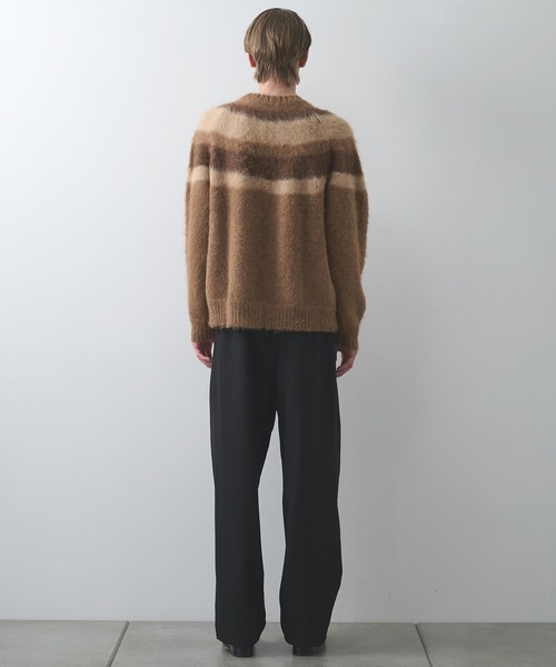 markaware/marka】ALPACA BRUSHED STRIPED JUMPER（ニット/セーター