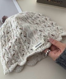 Ritzy（リッツィー）の「100% ウールパインクロス編みニットキャップ（ニットキャップ/ビーニー）」