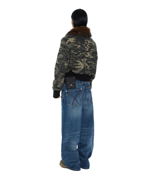 AAKAM（アーカム）の「Double Zippered Denim Pants (Blue)（デニムパンツ・レディース・その他・1/2）」の6枚目の写真