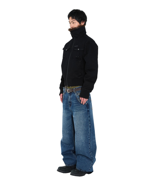 AAKAM（アーカム）の「Double Zippered Denim Pants (Blue)（デニムパンツ・レディース・その他・1/2）」の11枚目の写真