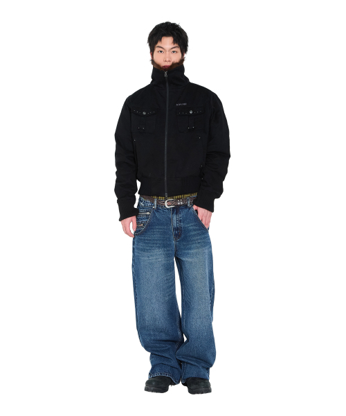 AAKAM（アーカム）の「Double Zippered Denim Pants (Blue)（デニムパンツ・レディース・その他・1/2）」の14枚目の写真