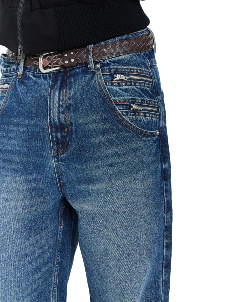 AAKAM（アーカム）の「Double Zippered Denim Pants (Blue)（デニムパンツ・レディース・その他・1/2）」の15枚目の写真
