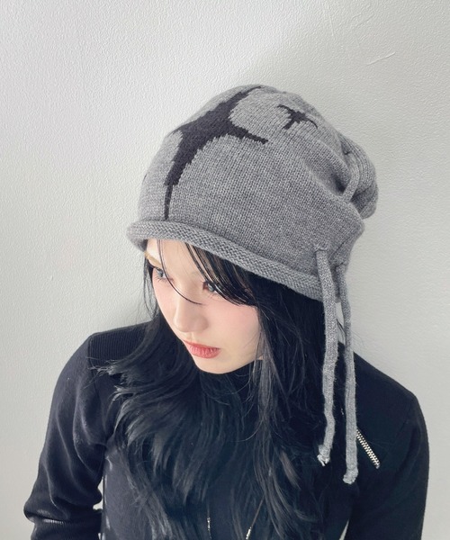 セール】WEGO/キラキラジャガードビーニー（ニットキャップ/ビーニー