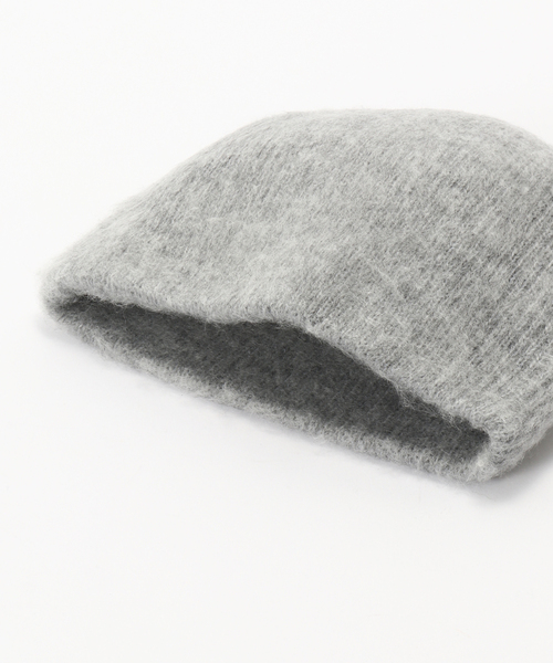 B.C STOCK（ベーセーストック）の「シャギービーニー（ニットキャップ/ビーニー・レディース・チャコールグレー/ブラウン/ホワイト・FREE）」の5枚目の写真