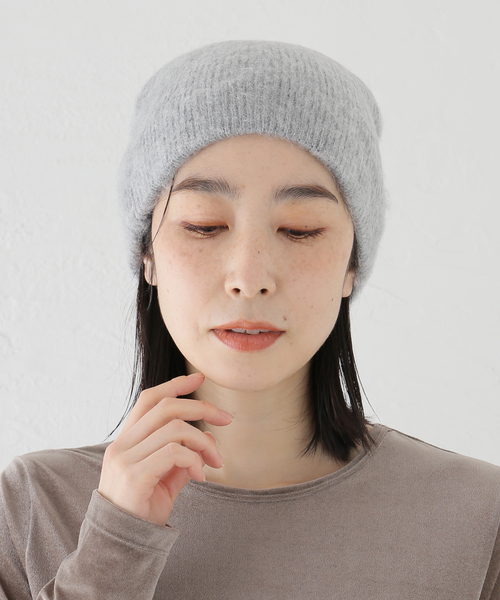 B.C STOCK（ベーセーストック）の「シャギービーニー（ニットキャップ/ビーニー・レディース・チャコールグレー/ブラウン/ホワイト・FREE）」の10枚目の写真