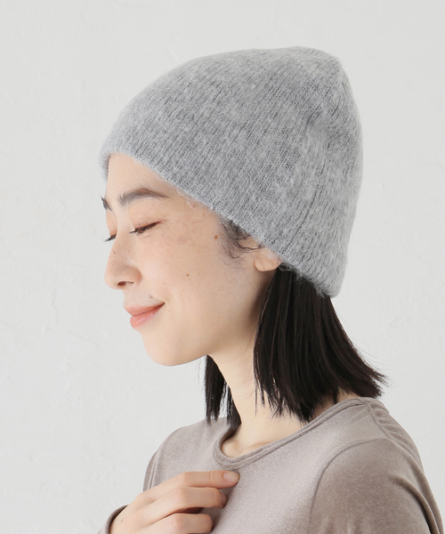 B.C STOCK（ベーセーストック）の「シャギービーニー（ニットキャップ/ビーニー・レディース・チャコールグレー/ブラウン/ホワイト・FREE）」の11枚目の写真