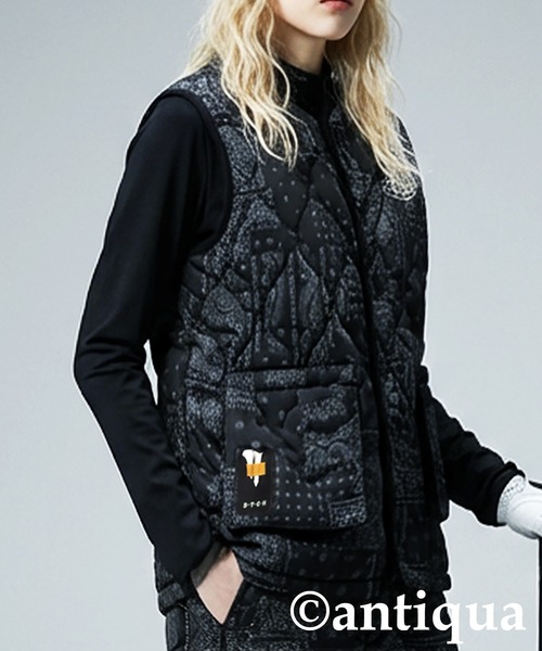 antiqua(アンティカ)の「【STCH】中綿ベスト(ベスト・レディース・ブラック/ホワイト・LXL/ML)」の2枚目の写真