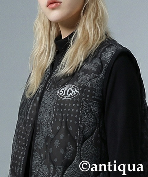 antiqua(アンティカ)の「【STCH】中綿ベスト(ベスト・レディース・ブラック/ホワイト・LXL/ML)」の19枚目の写真
