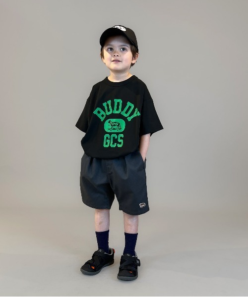 GROOVY COLORS（グルービーカラーズ）の「PTT Drawstrings Tee（Tシャツ/カットソー・キッズ・ブラック・125/115）」の6枚目の写真