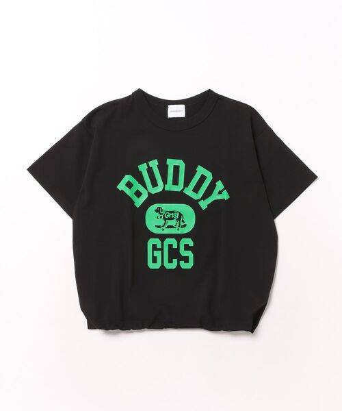GROOVY COLORS（グルービーカラーズ）の「PTT Drawstrings Tee（Tシャツ/カットソー・キッズ・ブラック・125/115）」の2枚目の写真