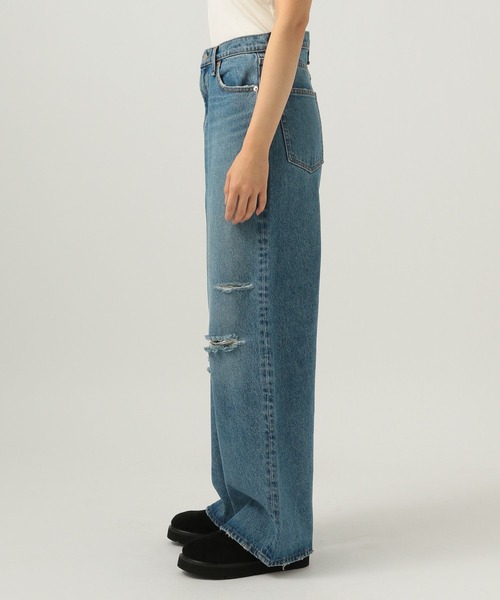 BAYFLOW（ベイフロー）の「ダメージワイドデニム（デニムパンツ・レディース・ライトブルー/インディゴブルー・SMALL/MEDIUM）」の12枚目の写真