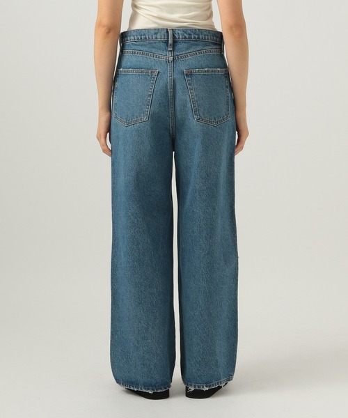 BAYFLOW（ベイフロー）の「ダメージワイドデニム（デニムパンツ・レディース・ライトブルー/インディゴブルー・SMALL/MEDIUM）」の13枚目の写真