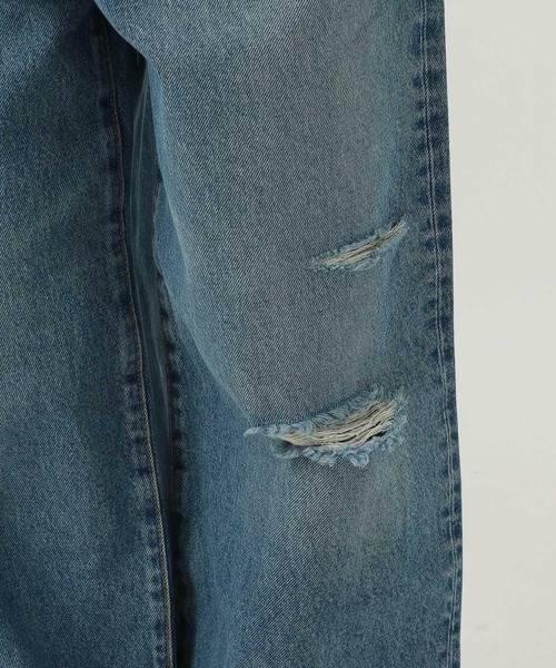 BAYFLOW（ベイフロー）の「ダメージワイドデニム（デニムパンツ・レディース・ライトブルー/インディゴブルー・SMALL/MEDIUM）」の17枚目の写真