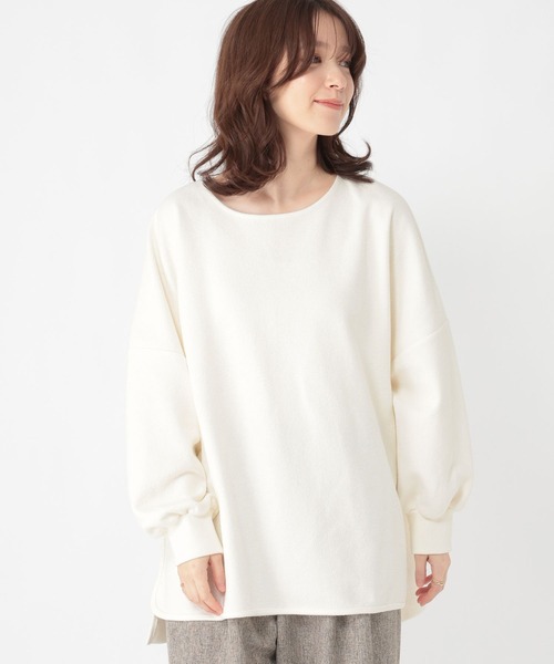 studio CLIP（スタディオクリップ）の「ブークレダンボールプルオーバー《オケージョン2026SS》（Tシャツ/カットソー・レディース・ネイビー/チャコールグレー/オフホワイト・FREE）」の5枚目の写真