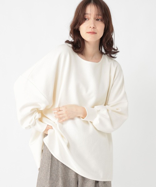 studio CLIP（スタディオクリップ）の「ブークレダンボールプルオーバー《オケージョン2026SS》（Tシャツ/カットソー・レディース・ネイビー/チャコールグレー/オフホワイト・FREE）」の6枚目の写真