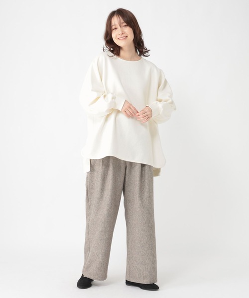 studio CLIP（スタディオクリップ）の「ブークレダンボールプルオーバー《オケージョン2026SS》（Tシャツ/カットソー・レディース・ネイビー/チャコールグレー/オフホワイト・FREE）」の7枚目の写真