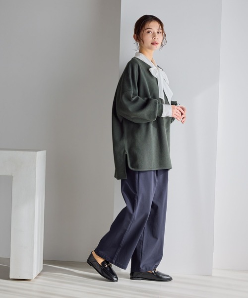 studio CLIP（スタディオクリップ）の「ブークレダンボールプルオーバー《オケージョン2026SS》（Tシャツ/カットソー・レディース・ネイビー/チャコールグレー/オフホワイト・FREE）」の17枚目の写真