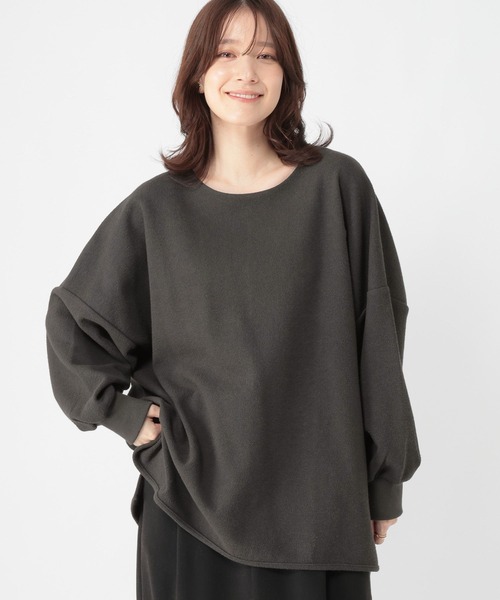 studio CLIP（スタディオクリップ）の「ブークレダンボールプルオーバー《オケージョン2026SS》（Tシャツ/カットソー・レディース・ネイビー/チャコールグレー/オフホワイト・FREE）」の19枚目の写真