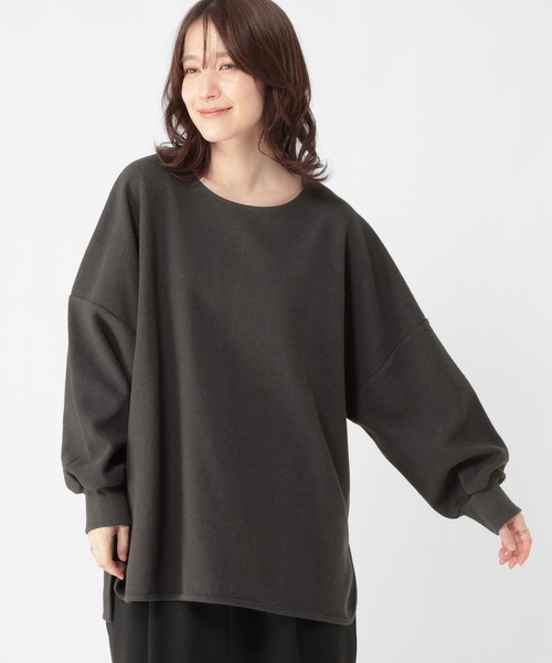 studio CLIP（スタディオクリップ）の「ブークレダンボールプルオーバー《オケージョン2026SS》（Tシャツ/カットソー・レディース・ネイビー/チャコールグレー/オフホワイト・FREE）」の20枚目の写真