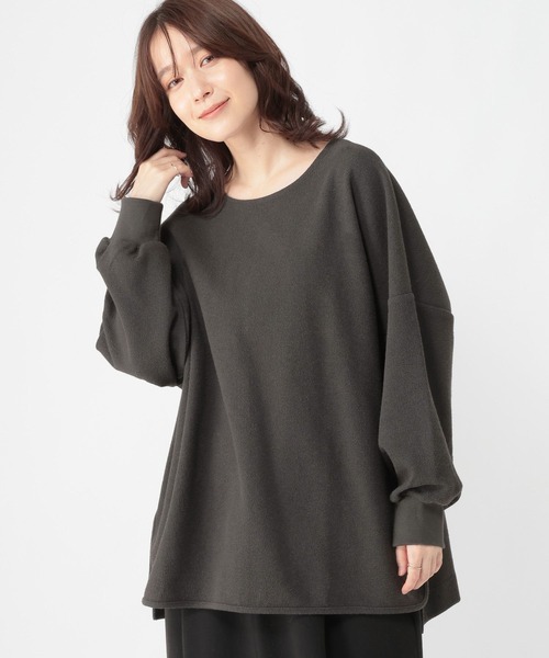 studio CLIP（スタディオクリップ）の「ブークレダンボールプルオーバー《オケージョン2026SS》（Tシャツ/カットソー・レディース・ネイビー/チャコールグレー/オフホワイト・FREE）」の21枚目の写真