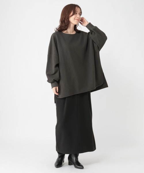 studio CLIP（スタディオクリップ）の「ブークレダンボールプルオーバー《オケージョン2026SS》（Tシャツ/カットソー・レディース・ネイビー/チャコールグレー/オフホワイト・FREE）」の22枚目の写真