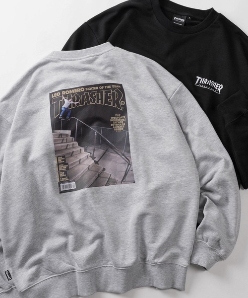 THRASHER(スラッシャー)の「【70】【THRASHER/スラッシャー】マガジンプリント 裏毛 クルーネックスウェット/バックプリント/ワンポイントロゴ(スウェット・メンズ・ブラック/アッシュグレー/ブラウン・M/L/XL)」の3枚目の写真