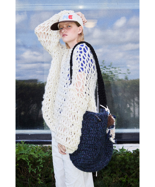 COURONNEの「Haru Shoulder 38 Knit_RIBSX25645NAX（ショルダーバッグ・レディース・ネイビー・FREE）」の2枚目の写真