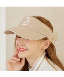ロゴラインカラーサンキャップ (Beige)