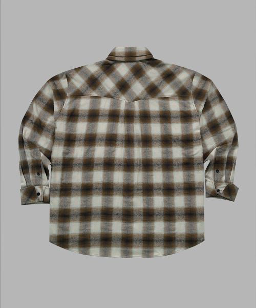 HUEY(ヒューイ)の「Double Check Shirt Brown(シャツ/ブラウス・メンズ・ブラウン・FREE)」の2枚目の写真