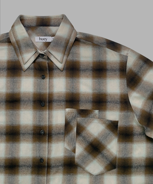 HUEY(ヒューイ)の「Double Check Shirt Brown(シャツ/ブラウス・メンズ・ブラウン・FREE)」の3枚目の写真