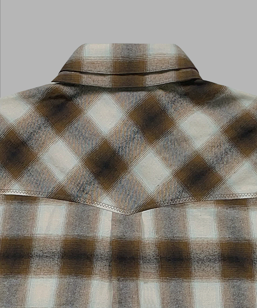 HUEY(ヒューイ)の「Double Check Shirt Brown(シャツ/ブラウス・メンズ・ブラウン・FREE)」の4枚目の写真