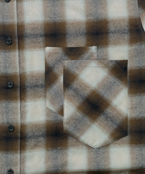 HUEY(ヒューイ)の「Double Check Shirt Brown(シャツ/ブラウス・メンズ・ブラウン・FREE)」の5枚目の写真