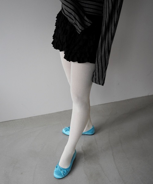 SANSeLF(サンセルフ)の「【SANSeLF】シンプルコットンタイツ saa25a242(タイツ/ストッキング・レディース・ホワイト/グレー・FREE)」の5枚目の写真