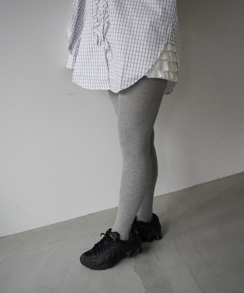 SANSeLF(サンセルフ)の「【SANSeLF】シンプルコットンタイツ saa25a242(タイツ/ストッキング・レディース・ホワイト/グレー・FREE)」の6枚目の写真