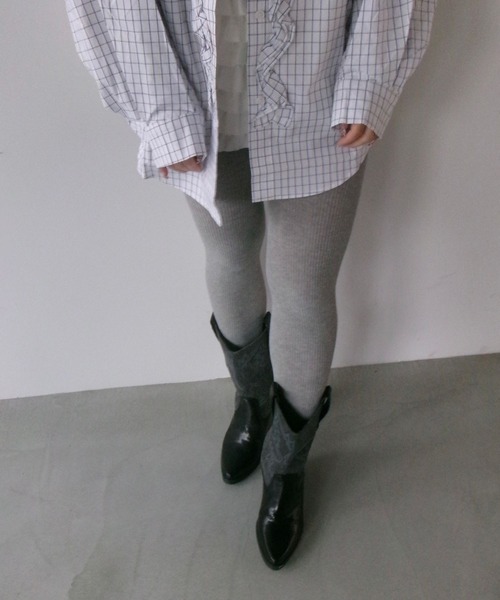 SANSeLF(サンセルフ)の「【SANSeLF】シンプルコットンタイツ saa25a242(タイツ/ストッキング・レディース・ホワイト/グレー・FREE)」の10枚目の写真