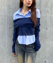 3.3 Field Trip／シャツオフショルニット