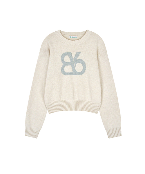 Bb' BENETTON(ビーフラットベネトン)の「ビッグビビニットプルオーバー(クリーム)(ニット/セーター・レディース・その他・S/M)」の2枚目の写真