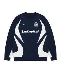 LMCAPITAL SOCCER KNIT SWEATER navy