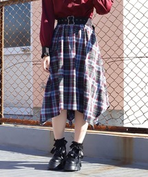 axes femme アクシーズファムのスカート チェック柄 通販