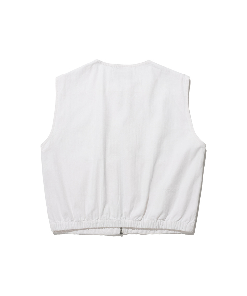 NICE GHOST CLUB(ナイスゴーストクラブ)の「FFATS GARMENTS DYED VEST_WHITE(NG2ESUB990A)(ベスト・レディース・その他・L/M/S)」の2枚目の写真