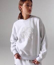 PRDA DENIM PATCH CREWNECK SHIRT HEATHER GRAY