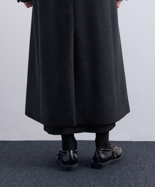 MUSINSA STANDARD WOMAN（ムシンサスタンダードウーマン）の「ウィメンズカシミヤブレンドタイディマキシコート[チャコールグレー]（チェスターコート・レディース・その他・LARGE/MEDIUM/SMALL/X-SMALL）」の5枚目の写真