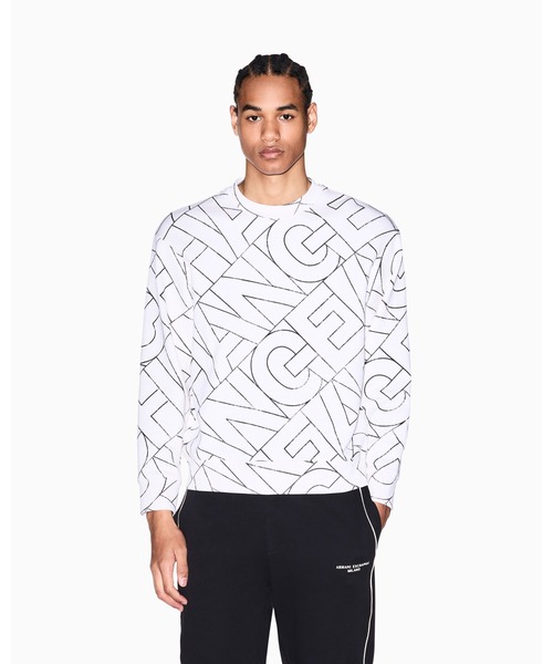 ARMANI EXCHANGE(アルマーニエクスチェンジ)の「【A|X アルマーニ エクスチェンジ】ダイアゴナルオールオーバーロゴ スウェットプルオーバー(スウェット・メンズ・アイボリー・LARGE/MEDIUM/SMALL/X-LARGE/X-SMALL/XX-LARGE)」の5枚目の写真