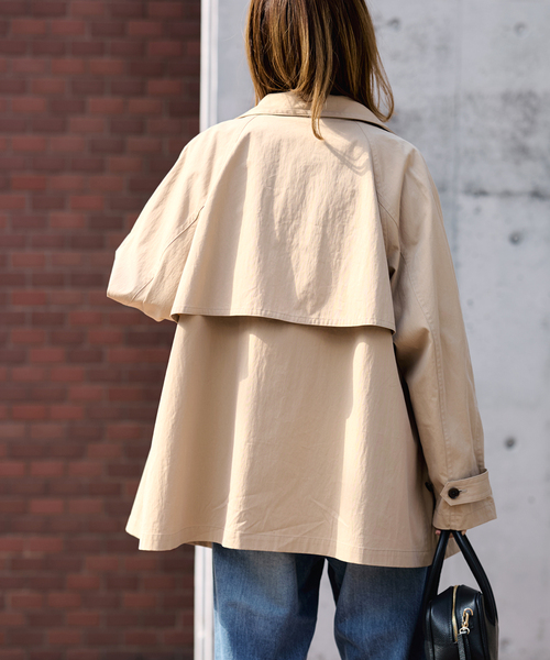 FRAMeWORK(フレームワーク)の「≪追加≫撥水テントラインコート(その他アウター・レディース・ネイビー/キャメル・36/38)」の5枚目の写真